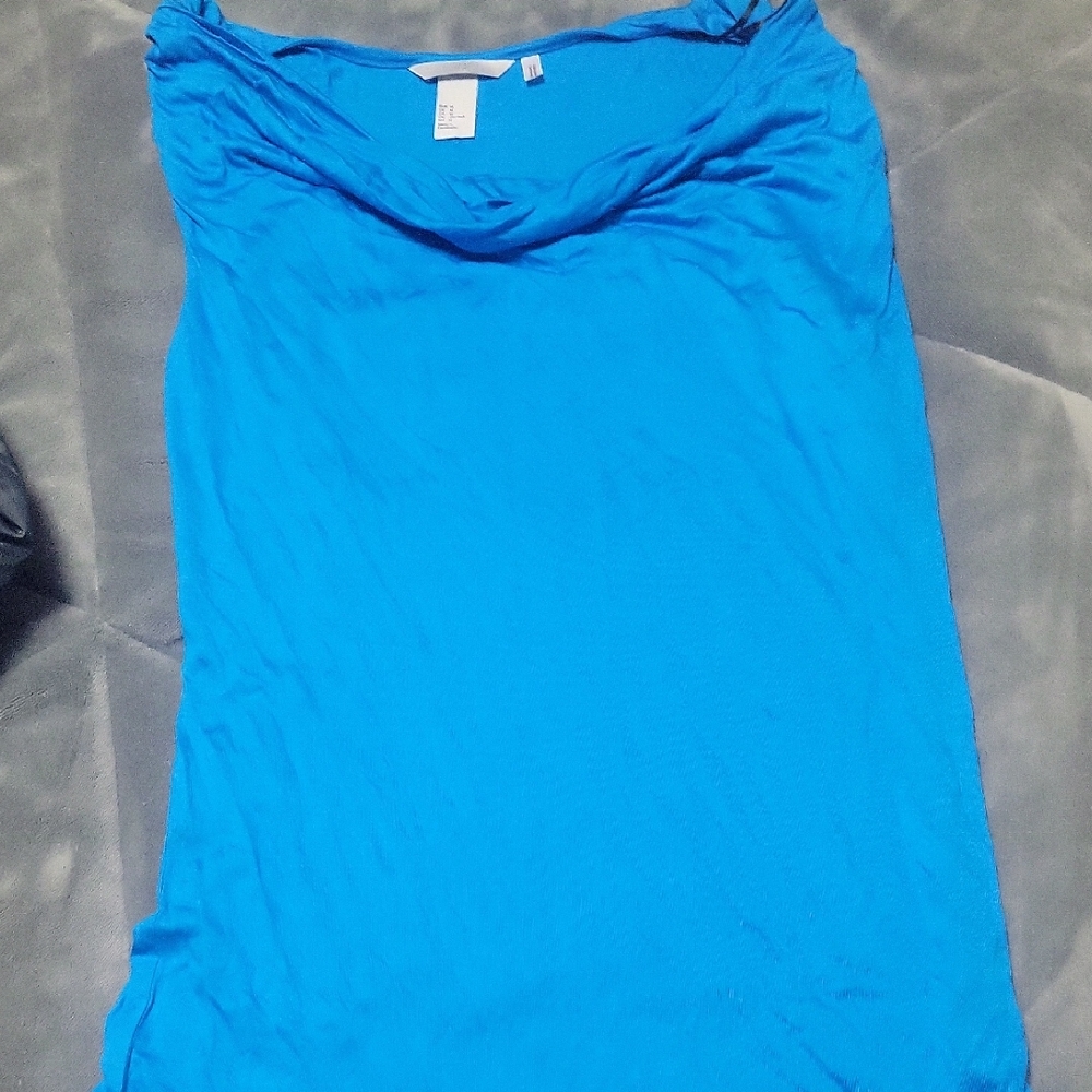 H&M Vibrant Blue Cowl Neck Blouse